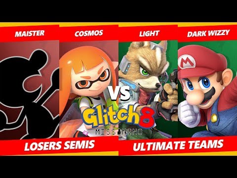 Glitch 8 SSBU - Dark Wizzy & Light Vs. Cosmos & Maister - Smash Ultimate Tournament Losers Semis