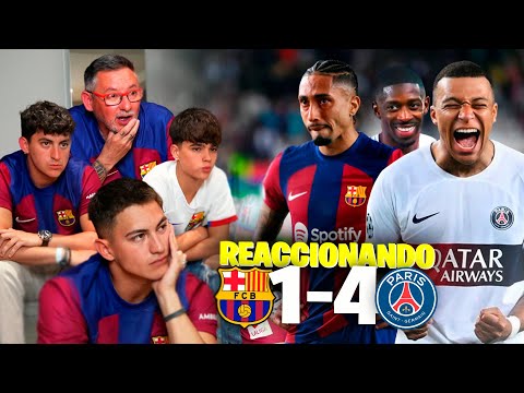 REACCIONANDO al FC BARCELONA 1-4 PSG *eliminados por una roja..*