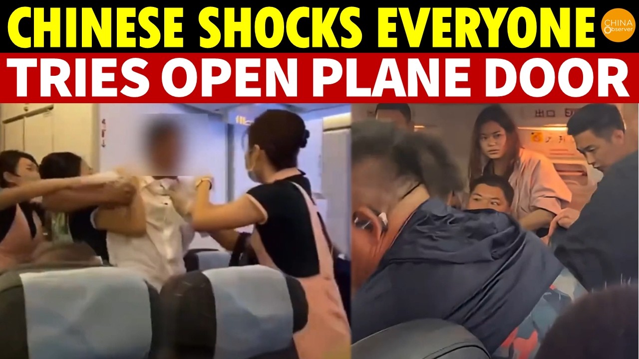 Chinese Passenger’s Fatal Behavior Shocks Everyone, Attempts to Open Plane Emergency Exit in Midair