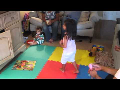 Rayya dancing to Indian music