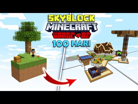 100 Days of HARDCORE Minecraft But on a FLYING ISLAND!  *Skyblocks