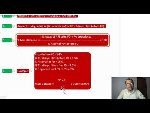 YouTube video about: How to calculate mass balance in forced degradation studies?