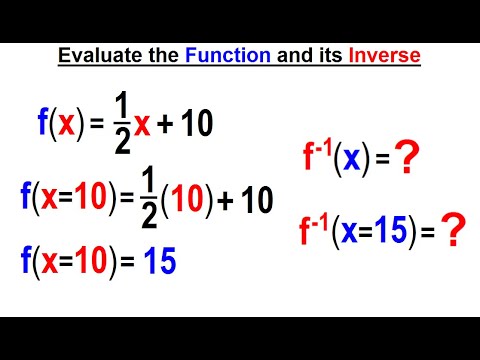 Algebra Ch 45 The Inverse of a Function 1 of 15 What is the Inverse of a Function