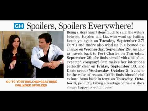 9-26-16 SID GH SPOILERS Sam Dante Laura Anna Andre Liz Hayden General Hospital Promo Preview 9-23-16