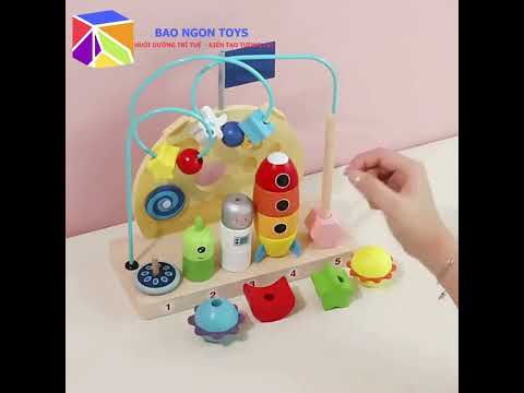 Đồ chơi mê cung luồn hạt kích thước lớn giúp bé trên 6 tháng phát triển đôi bàn tay và kỹ năng vận động tinh - BAO NGON TOYS – DG331