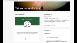 D2L Course Tour Video Central State University 2023