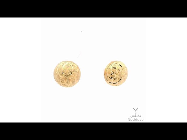 حلق ذهب فاخر بتصميم انيق