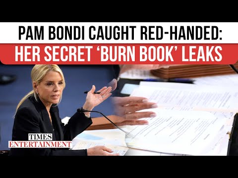 Pam Bondi’s Secret Folder EXPOSED: Leaked Notes Reveal WILD Epstein Hearing Attack Lines | WATCH