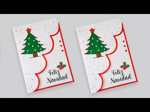 🎄 Como hacer una tarjeta para Navidad 🎄 DIY Christmas Day Card Idea