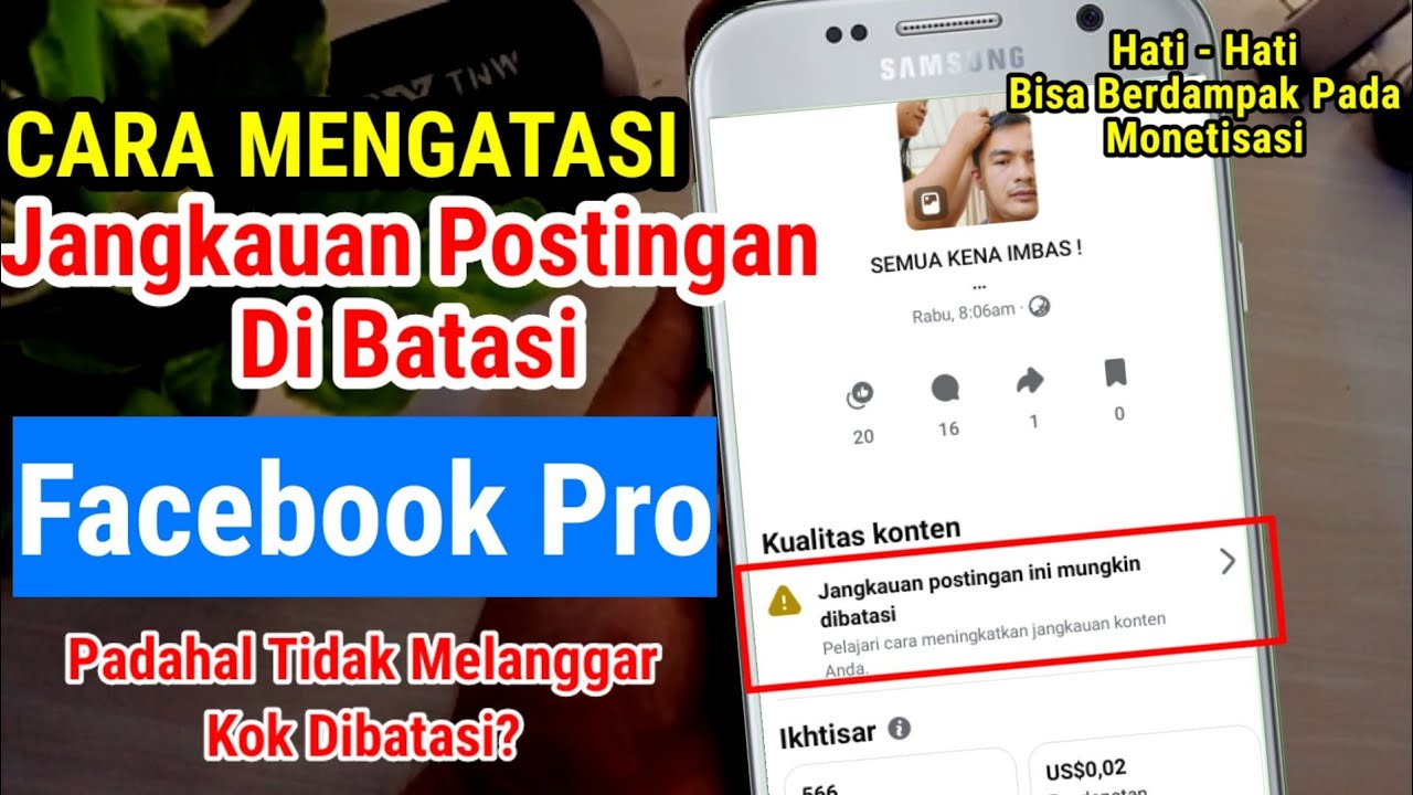 JANGKAUAN POSTINGAN INI DIBATASI FACEBOOK PRO | cara mengatasi jangkauan postingan dibatasi