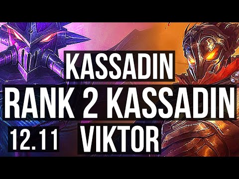 KASSADIN vs VIKTOR (MID) | Rank 2 Kassadin, 10/0/2, Legendary, 500+ games | KR Grandmaster | 12.11