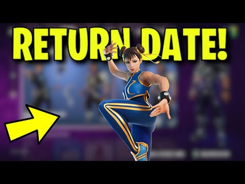 CHUN LI SKIN RETURN DATE in FORTNITE ITEM SHOP! (Street Fighter Bundle Returning Season 2)