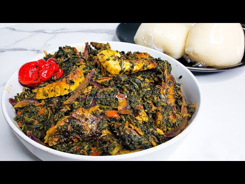 No Fry! Cameroonian "Contry" Style Bitterleaf Recipe in Diaspora with Dried Bitterleaves