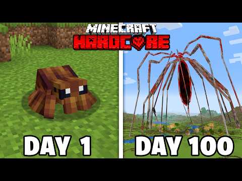 I Survived 100 Days as ARACHNOPHOBIA in Minecraft