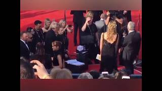 Emma Watson giving interview Golden Globes 2018