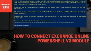 How to Connect Exchange Online PowerShell V3 Module Step by Step || 2023