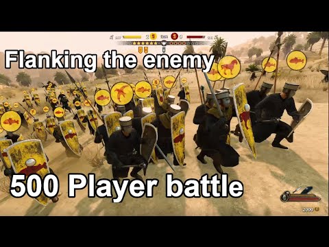 Flanking the enemy in a 500 player battle!