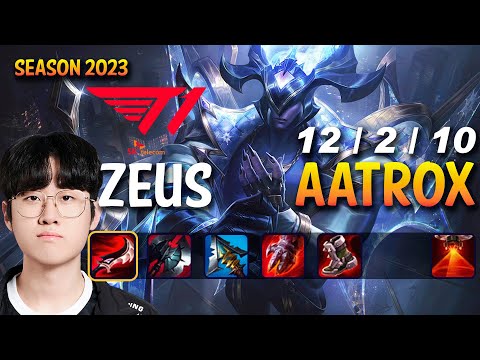 T1 Zeus AATROX vs VOLIBEAR Top - Patch 13.14 KR Ranked