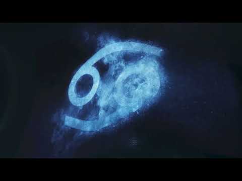 Flag of Cancer (Born June 22–July 22) - Zodiac Sign waving in the wind