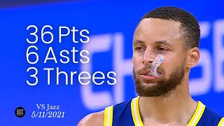[高光] Stephen Curry  36 Pts VS Jazz