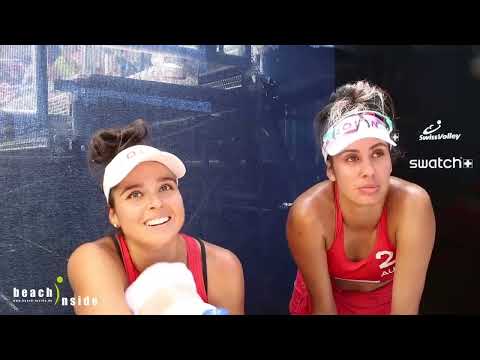 Taliqua Clancy and Mariafe won the 3rd place #gstaad and celebrate the cowbell