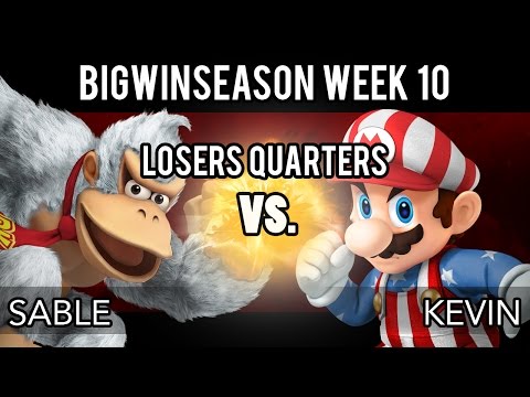 BigWinSeason Week 10 - Losers Quarters - Sable (Donkey Kong) VS Kevin (Mario, Cloud)