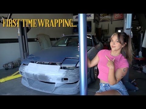 WRAPPING MY S13 FOR THE FIRST TIME!!