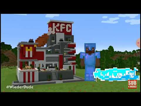 minecraft TNT kfc build challenge noob vs pro vs hacker vs god