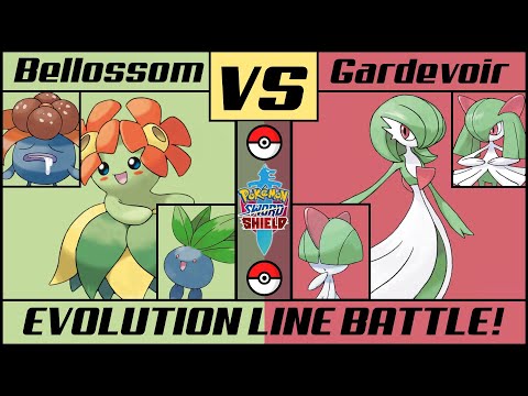 BELLOSSOM vs GARDEVOIR - Evolution Line Battle (Pokémon Sword/Shield)