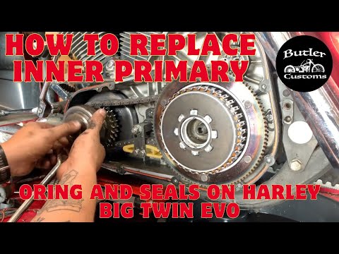 How To Replace Inner Primary O-ing and seals on Harley Big Twin Evo. Butler Customs