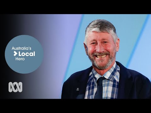 David Elliott OAM accepts the 2024 Australian Local Hero award AOTY ABC Australia