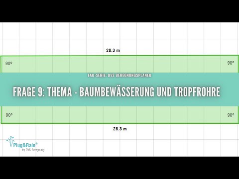 DVS Beregnung: FAQ zur Planungssoftware - Teil 9: Baumbewässerung und Tropfrohre
