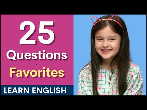 Aria 分享她最喜歡的事物和令人驚訝的答案 | 學習英語的 25 個問題 (Aria Shares Her FAVORITE Things And Surprising Answers | 25 Questions to Learn English)