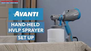 Set up for the Avanti Hand Held HVLP Sprayer