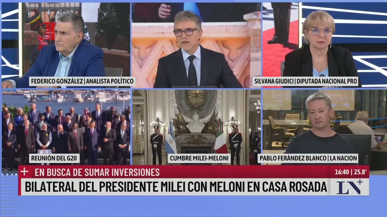 En busca de sumar inversiones, bilateral de presidente Milei con Meloni en Casa Rosada