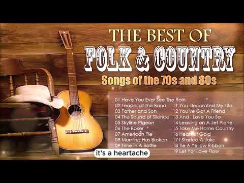 BEST OF 70s FOLK ROCK AND COUNTRY MUSIC Kenny Rogers, Elton John, John Denver, Simon & Garfunkel