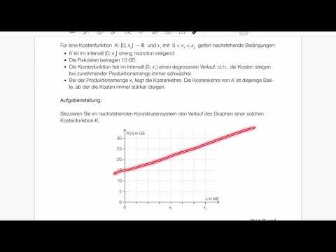 Mathelernen mit Martin Matura-Beispiel KL20_PT1_T1_07 Kostenfunktion