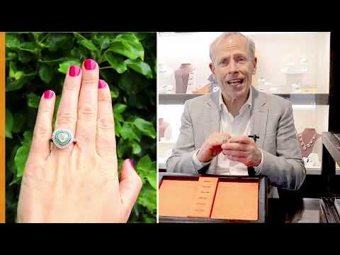 0.68ct Emerald And 2.62ct Diamond, Platinum Dress Ring - Antique And Contemporary