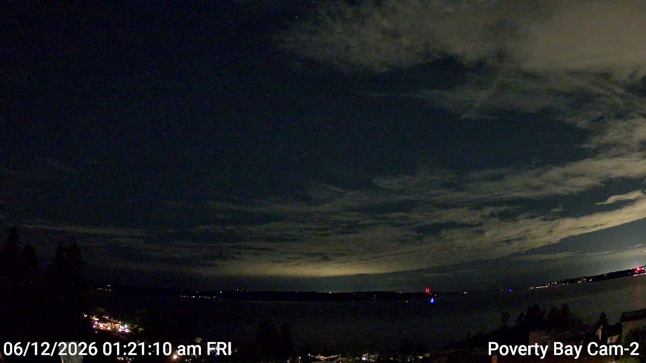 Live webcam view of Poverty Bay Panorama over Puget Sound