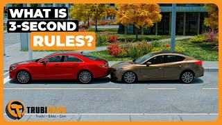What Is A 3-Second Rules Learn Safe Following Distance | Pass Driving test