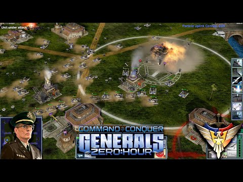 USA Laser | 1vs7 Hard Random Generals | Command & Conquer Generals Zero Hour