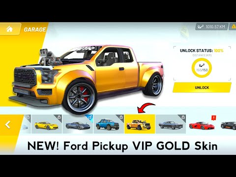 New Ford Pickup VIP GOLD Mega Skin - Extreme Car Driving Simulator 2022 - Best SUV Game