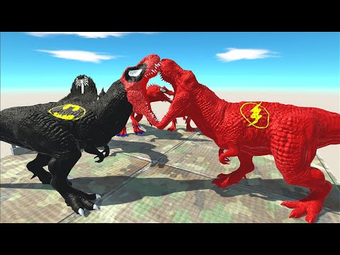FLASH T-REX DEATH FALL - Animal Revolt Battle Simulator