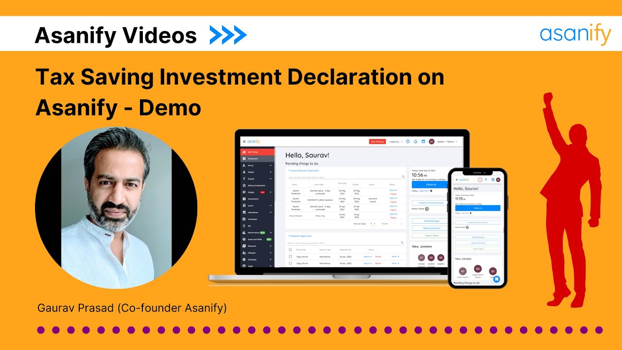 Tax Saving Investment Declaration on Asanify - How to Use