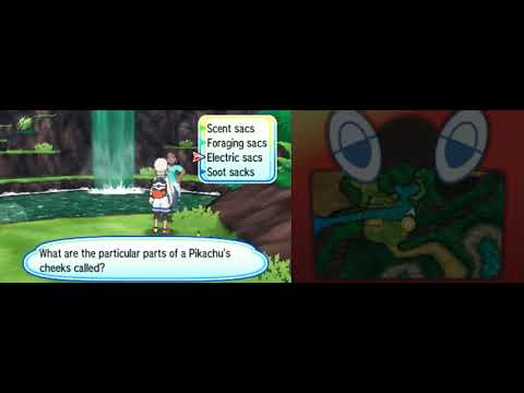 Pokemon Ultra Sun Part 33 - Pikachu Professor Quiz Answers