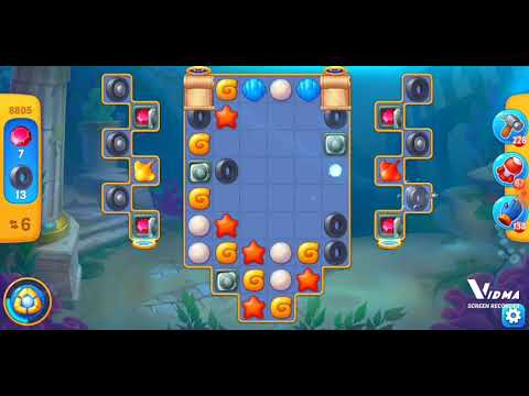 Fishdom. 8805 level no boosters and diamonds. 13 moves