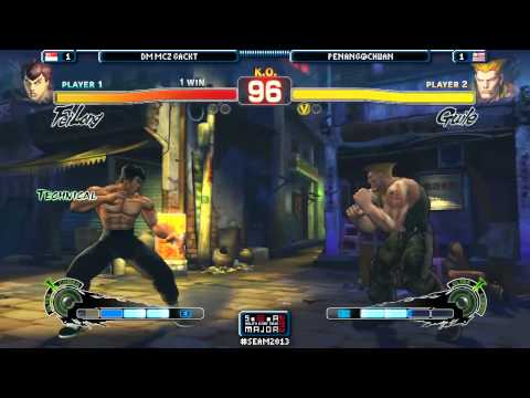 SEAM2013 SF4 DM MCZ Gackt (Fei) vs Chuan (Fei/Guile) Top 16 Losers Bracket