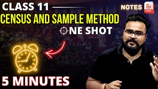 Census and Sample Methods of Collection of Data Class 11 ONE SHOT | STATISTICS chapter 3