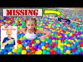 Lost My Brother In Ball Pit Pool - Full Of 25,000 Colorful Ball Pall Pit Balls!