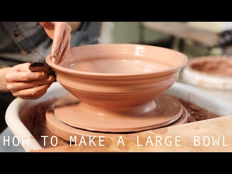 Throwing and Trimming a Large, Indented Stoneware Bowl